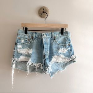 Levi 501 Distressed Jean Shorts